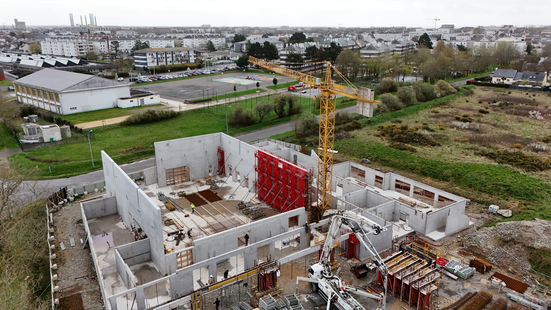 Vue aérienne du chantier - 1