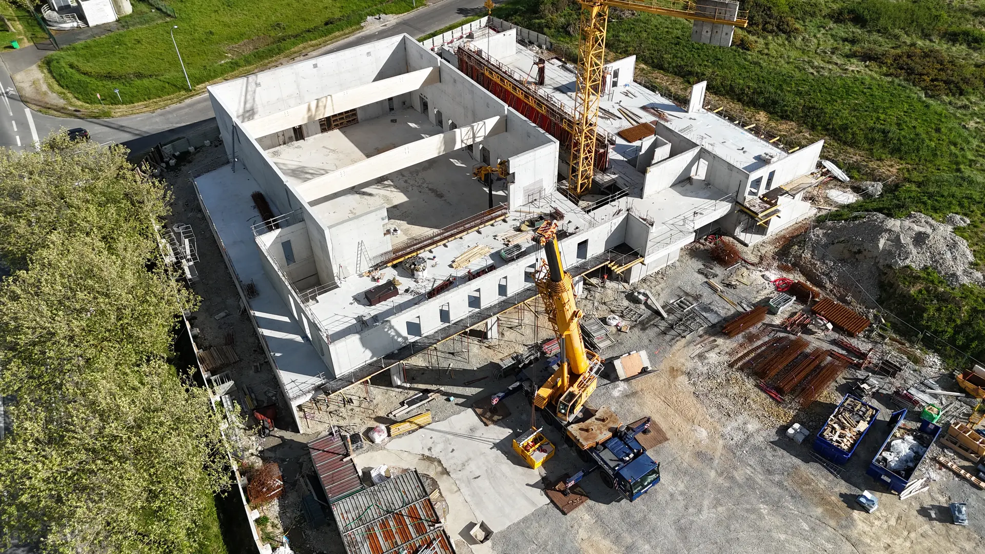 Vue aérienne du chantier - 1