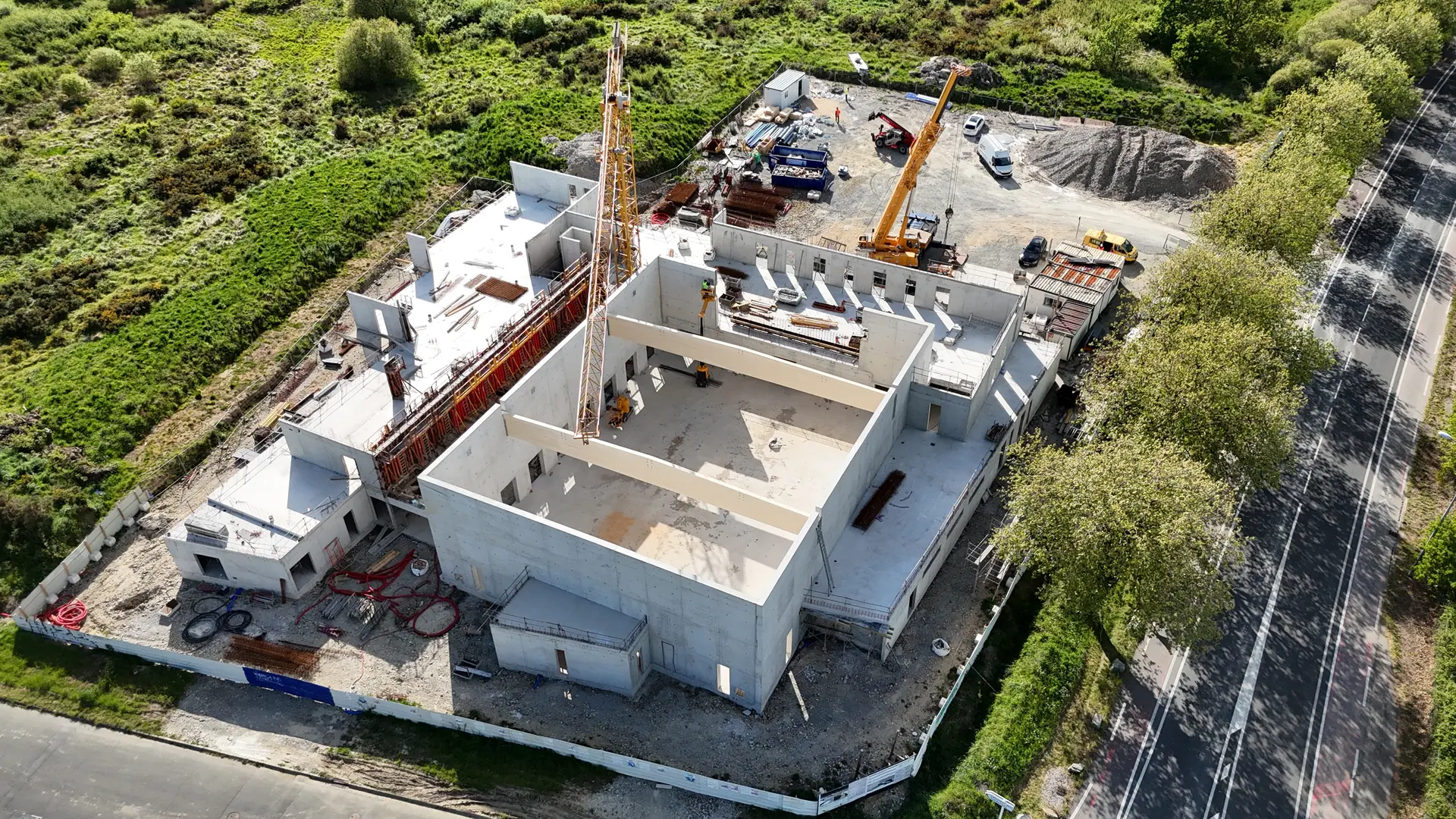 Vue aérienne du chantier - 2