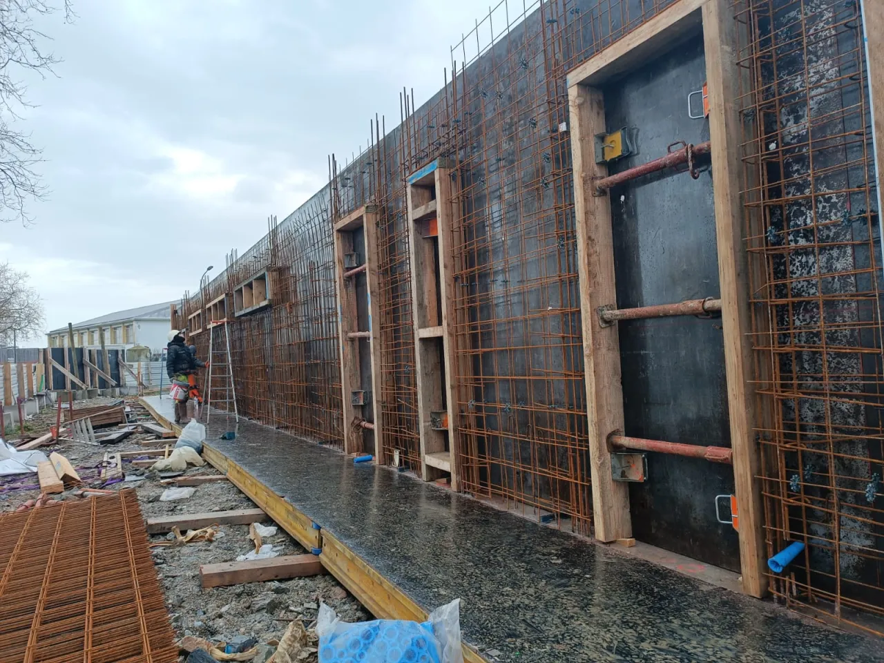 Vue intérieure du chantier